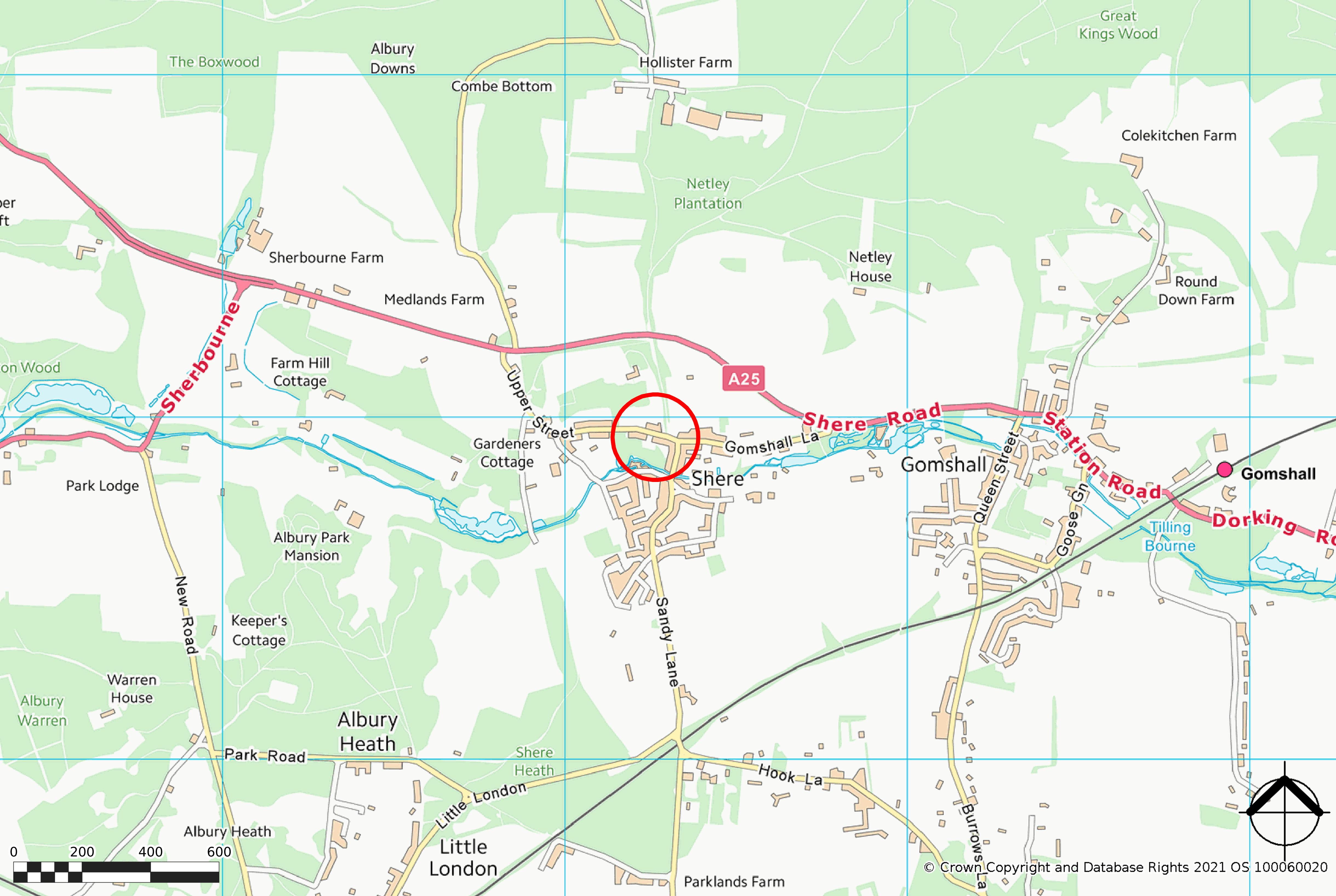 Shere Map Upper Street, Shere 2 bed semi-detached house - £1,700 pcm (£392 pw)